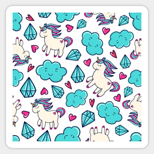 Unicorns & Diamonds - Doodle Sticker